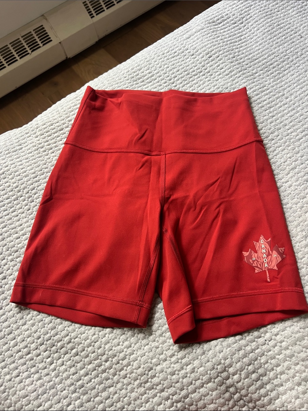NWOT lululemon athletica Red High-Rise Bike Shorts